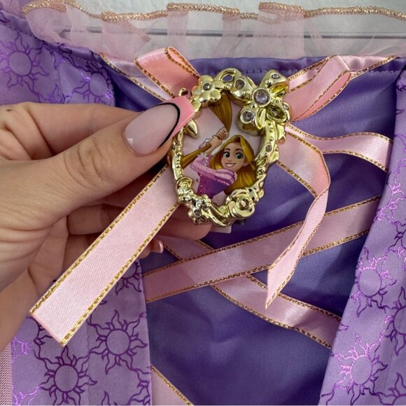 Disney Store Youth Girls Rapunzel Hoop Skirt Princess Costume Gown Dres 7/8 - Picture 2 of 4